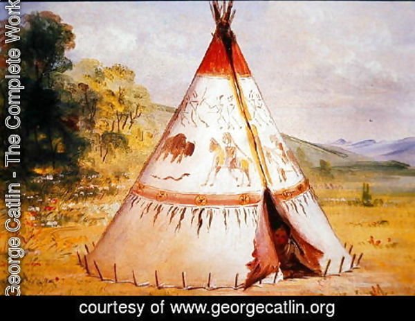 George Catlin - Teepee of the Crow Tribe, c.1850