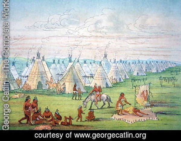 George Catlin - Sioux Camp Scene, 1841