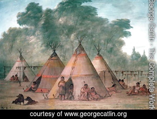 George Catlin - Sioux Village