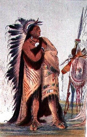 George Catlin - Crow Indian Pa-Ris-Ka-Roo-Pa, 'The Two Crows'