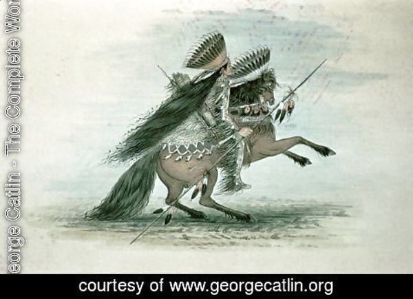 George Catlin - Warrior of the Crow Tribe