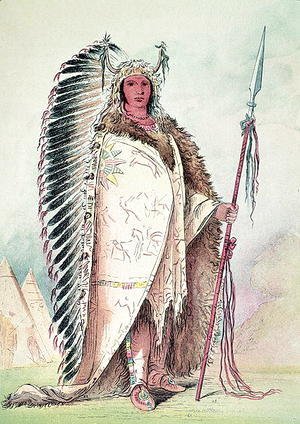 George Catlin - Sioux chief, 'The Black Rock'
