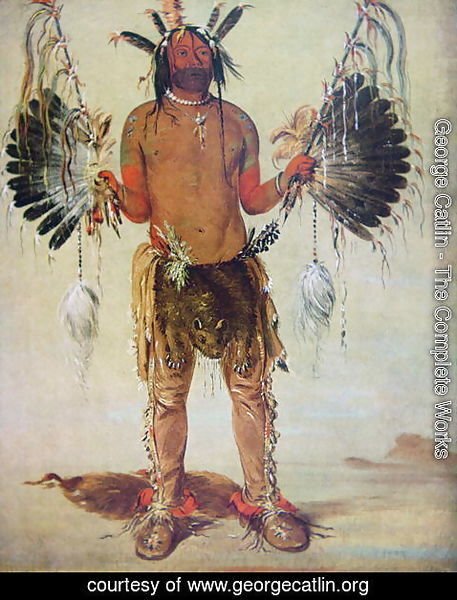 'Old Bear' medicine man of the Mandan Tribe, from a painting of 1832
