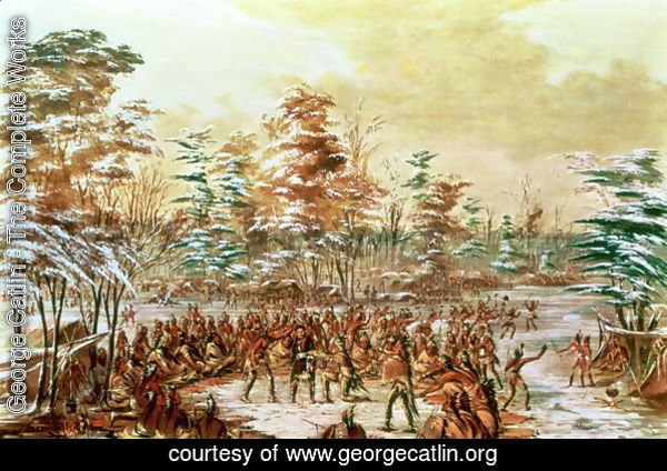 De Tonty Suing for Peace in the Iroquois Village in January 1680, 1847-48