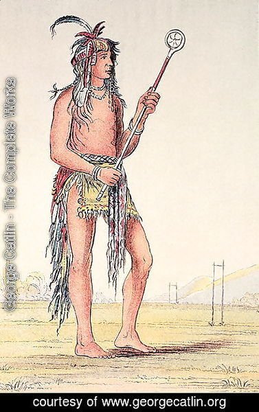 Sioux ball player Ah-No-Je-Nange, 'He who stands on both sides'