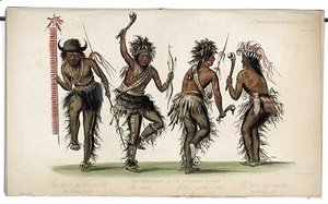 George Catlin - The War Dance by Ojibbeway Indians