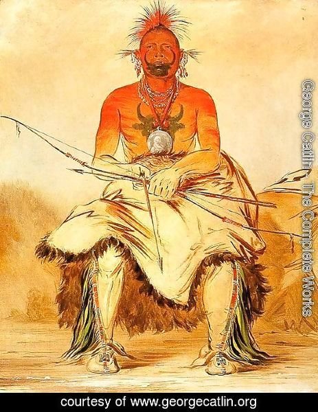 George Catlin - Buffalo Bull, A Grand Pawnee Warrior