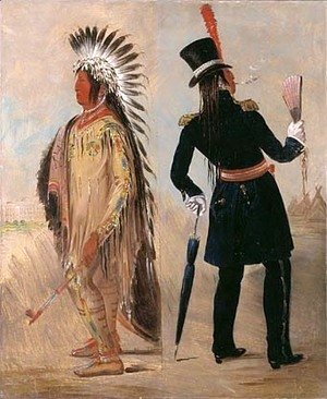 George Catlin - Pigeon's Egg Head (The Light) Going to and Returning from Washington