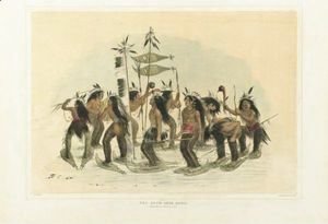 George Catlin - The Snow-Shoe Dance And Ball Play