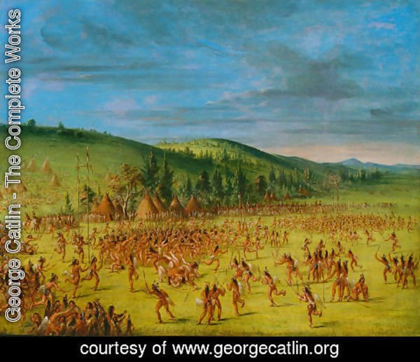 George Catlin - Ball-play of the Choctaw--Ball Up