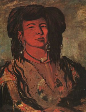 George Catlin - The Dakota Chief- One Horn, 1832