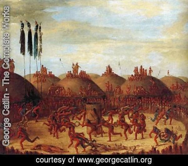George Catlin - The Last Race, Mandan O-Kee-Pa Ceremony 1832