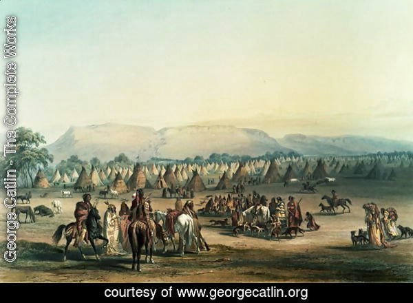 Camp of Piekann Indians