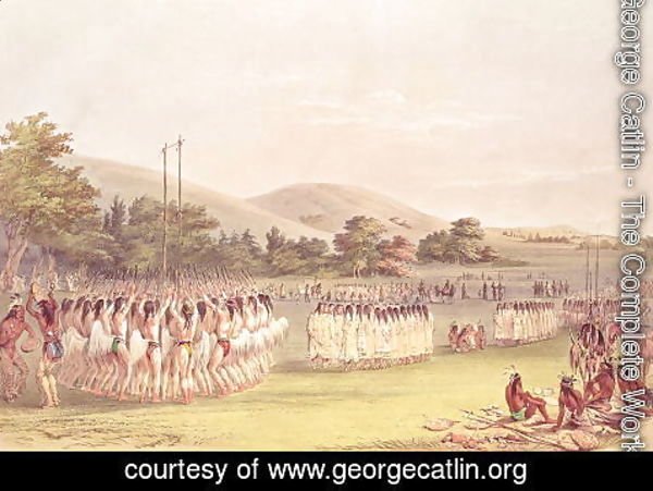 George Catlin - Choctaw Ball-Play Dance, 1834-35