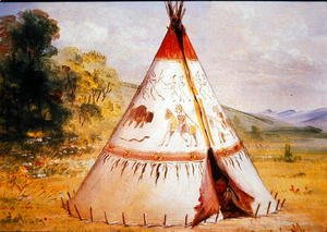 George Catlin - Teepee of the Crow Tribe, c.1850