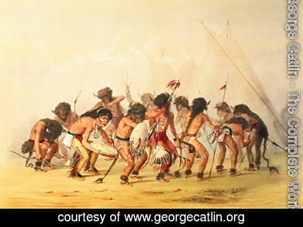 George Catlin - Buffalo Dance, c.1832