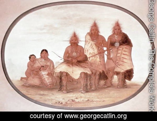 George Catlin - Pawnee Warriors, c.1832