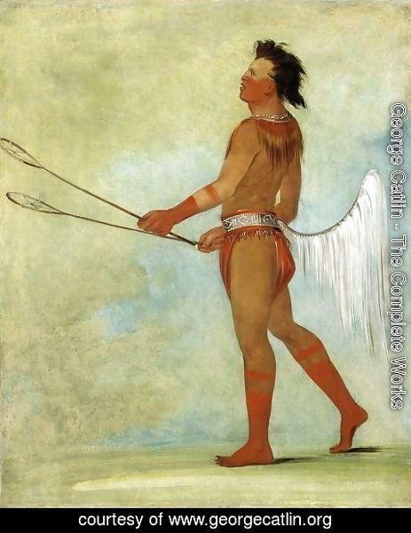 George Catlin - Tul-lock-chish-ko, Drinks the Juice of the Stone, in Ball Player's Dress, 1834