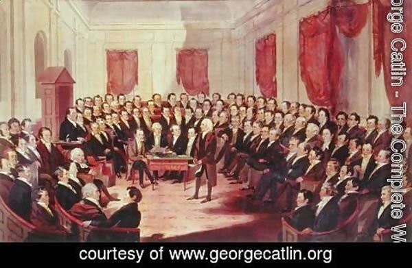George Catlin - The Virginia Constitutional Convention, 1830