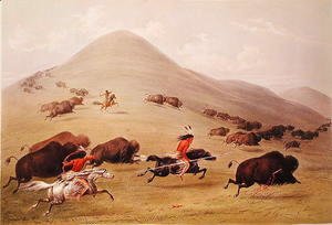 George Catlin - The Buffalo Hunt, c.1832