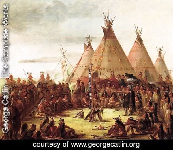 George Catlin - Sioux War Council