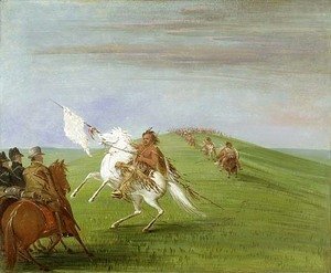 George Catlin - Comanche Meeting the Dragoons