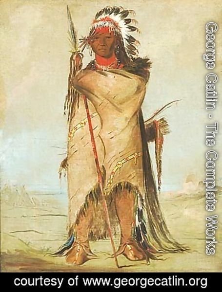George Catlin - Ho-ra-to-a, a Brave, Fort Union (Crow-Apsaalooke)